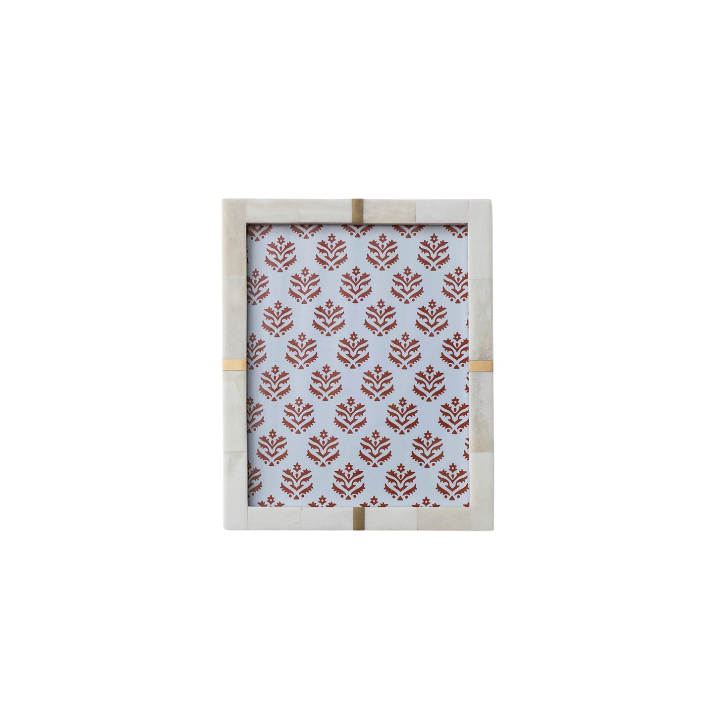Bone Photo Frame with Brass Inlay (Holds 8" x 10" Photo)