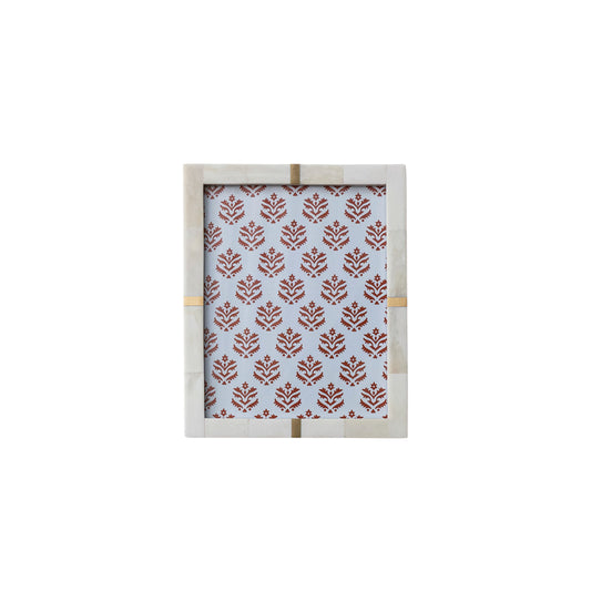 Bone Photo Frame with Brass Inlay (Holds 8" x 10" Photo)