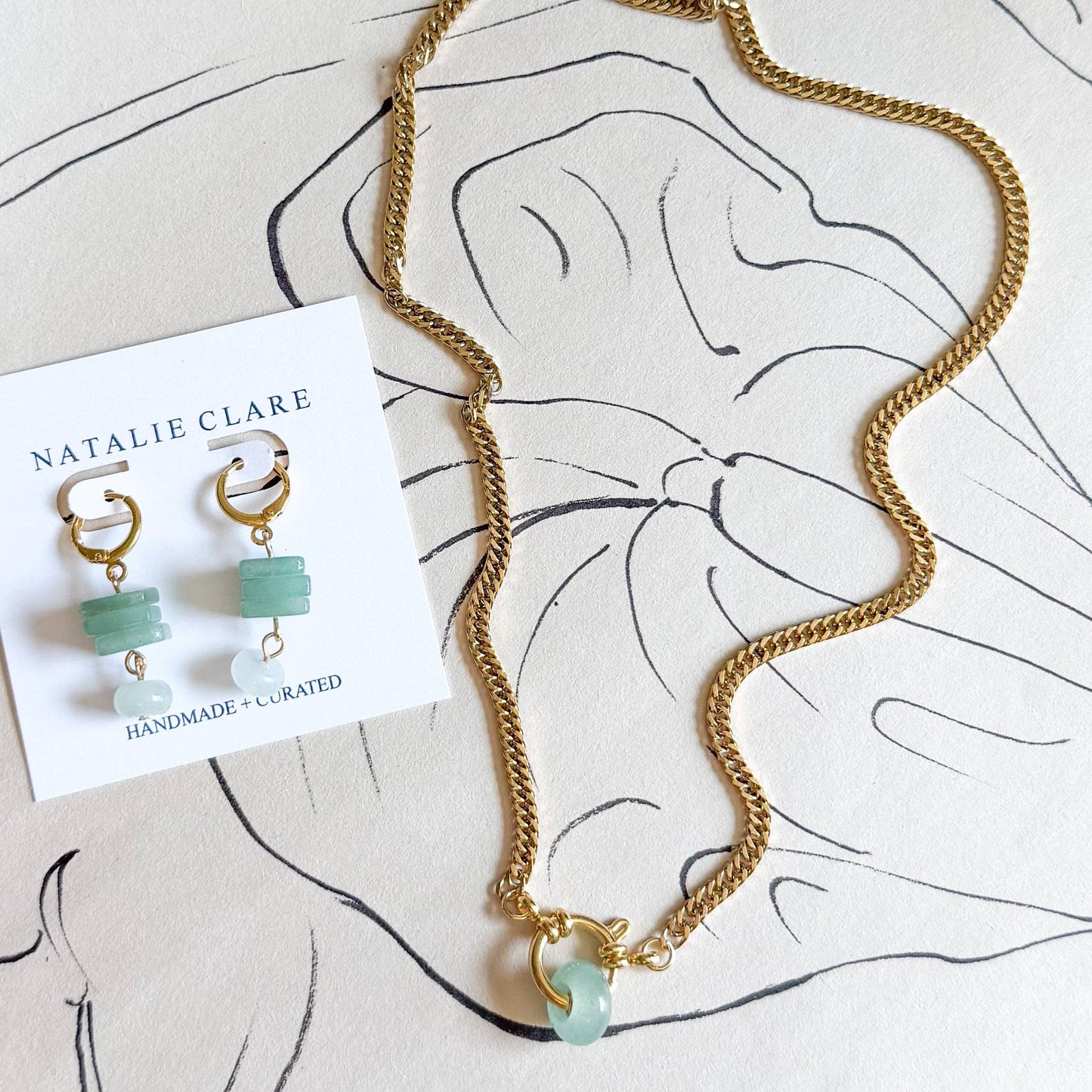 Natalie Clare Collections - Aventurine Ring Necklace