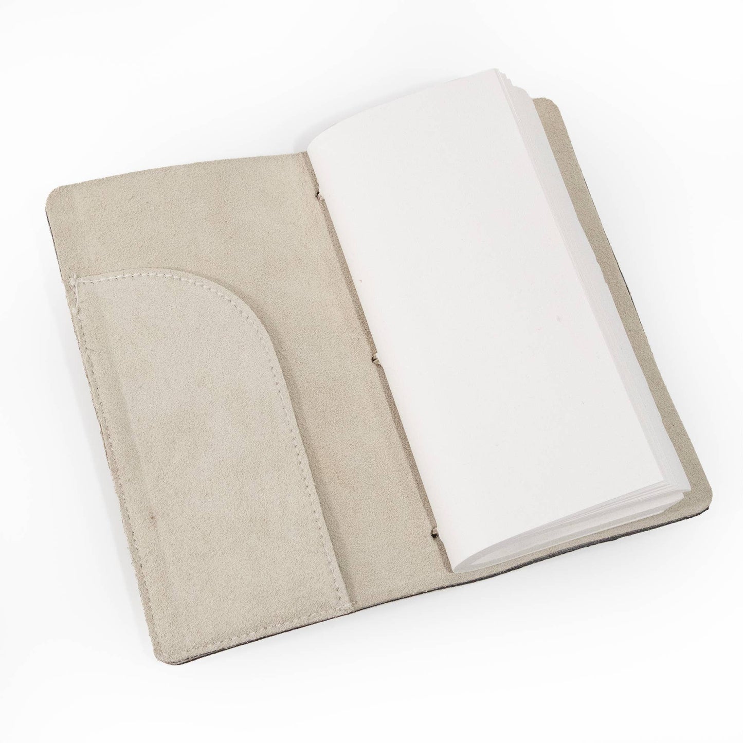Andaluca - Parchment Color Suede Journal W/ Cotton Paper:  Small