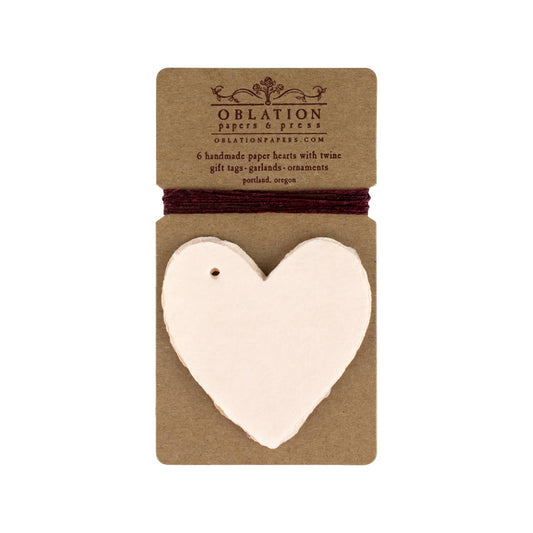 Oblation Papers & Press - Blush Petite Handmade Paper Heart Tag