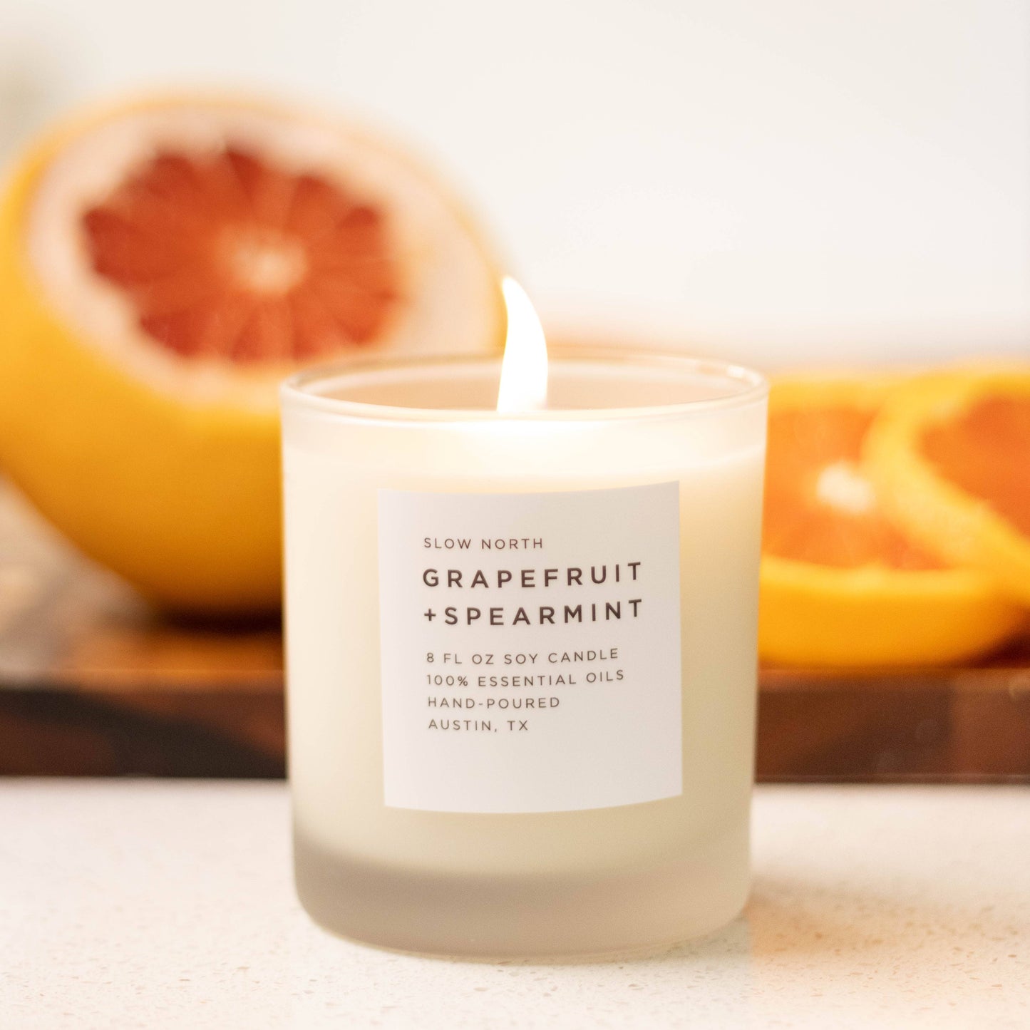 Slow North - Grapefruit + Spearmint Frosted Candle