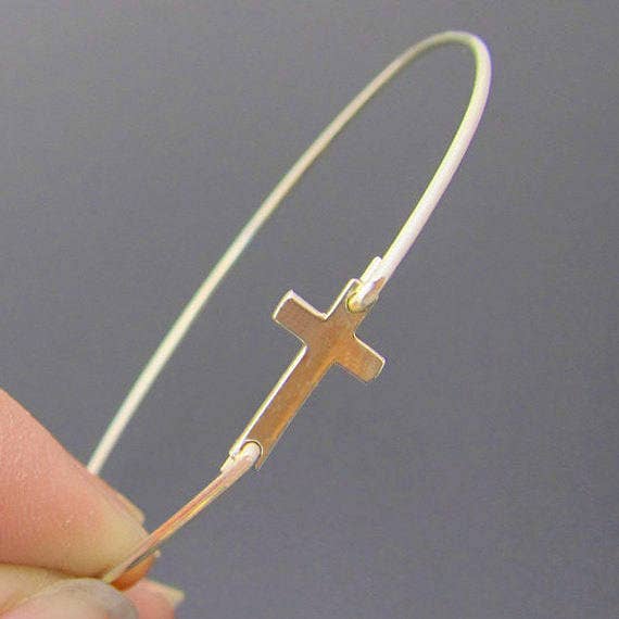 Frosted Willow - Sideways Cross Bracelet