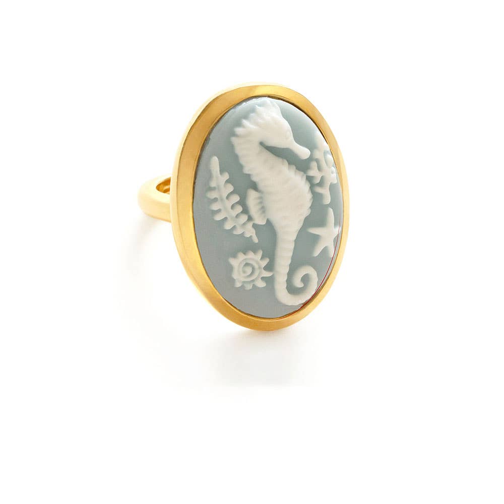 Amano Studio - Seahorse Vintage Cameo Ring