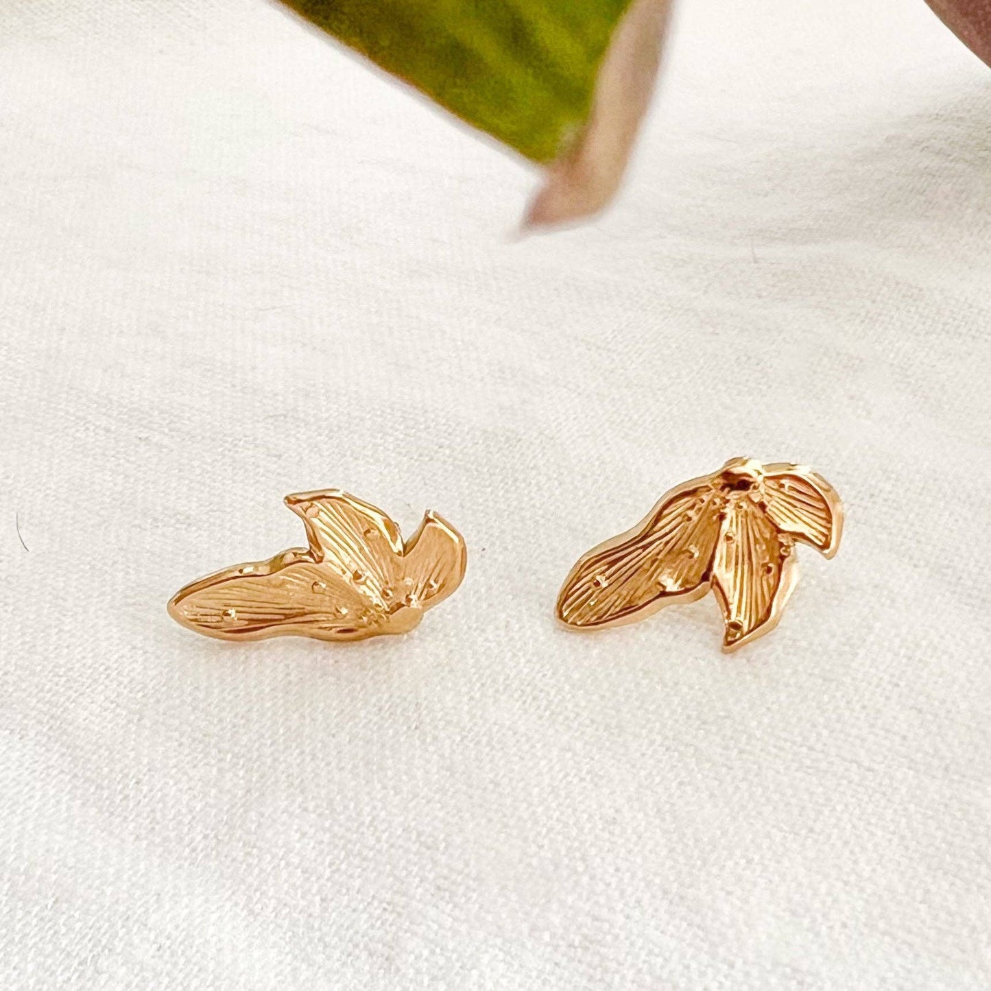 Natalie Clare Collections - Golden Petal Stud Earrings
