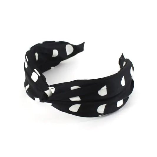 Headband - Black Polka Dots