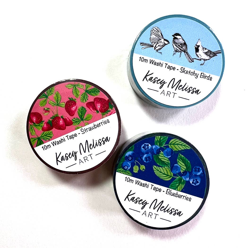 Kasey Melissa Art - Washi Tape / Sketchy Birds