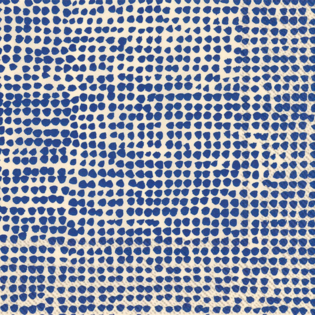 Boston International - Paper Cocktail Napkins 20 ct Marimekko Orkanen linen blue