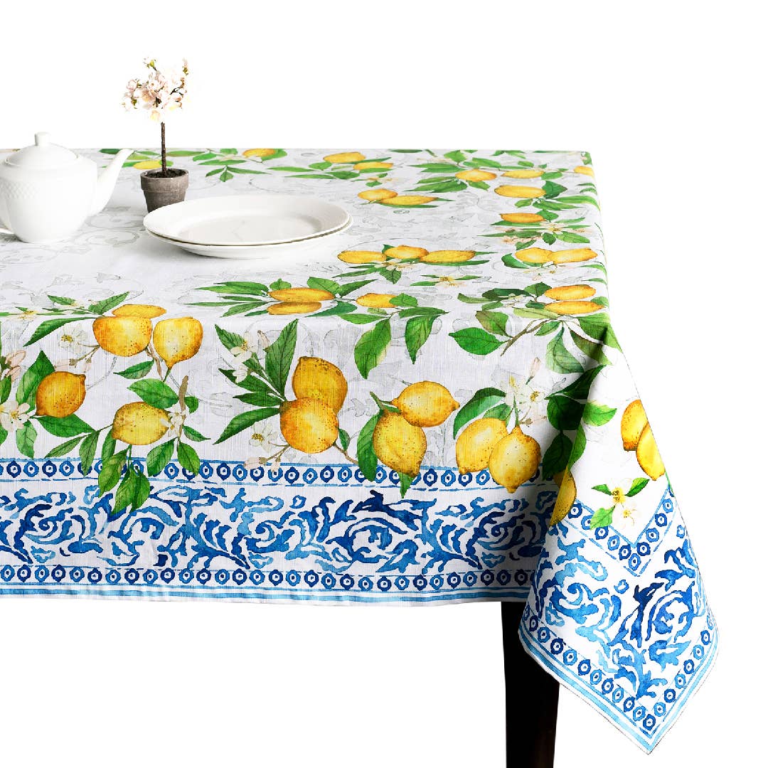 Maison d'Hermine - Design in Every Thread - Tablecloths 100% Cotton - 3 Shapes - Cedrat