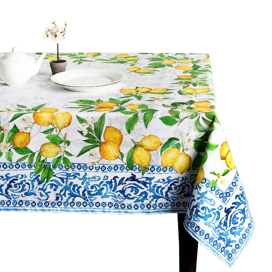 Maison d'Hermine - Design in Every Thread - Tablecloths 100% Cotton - 3 Shapes - Cedrat