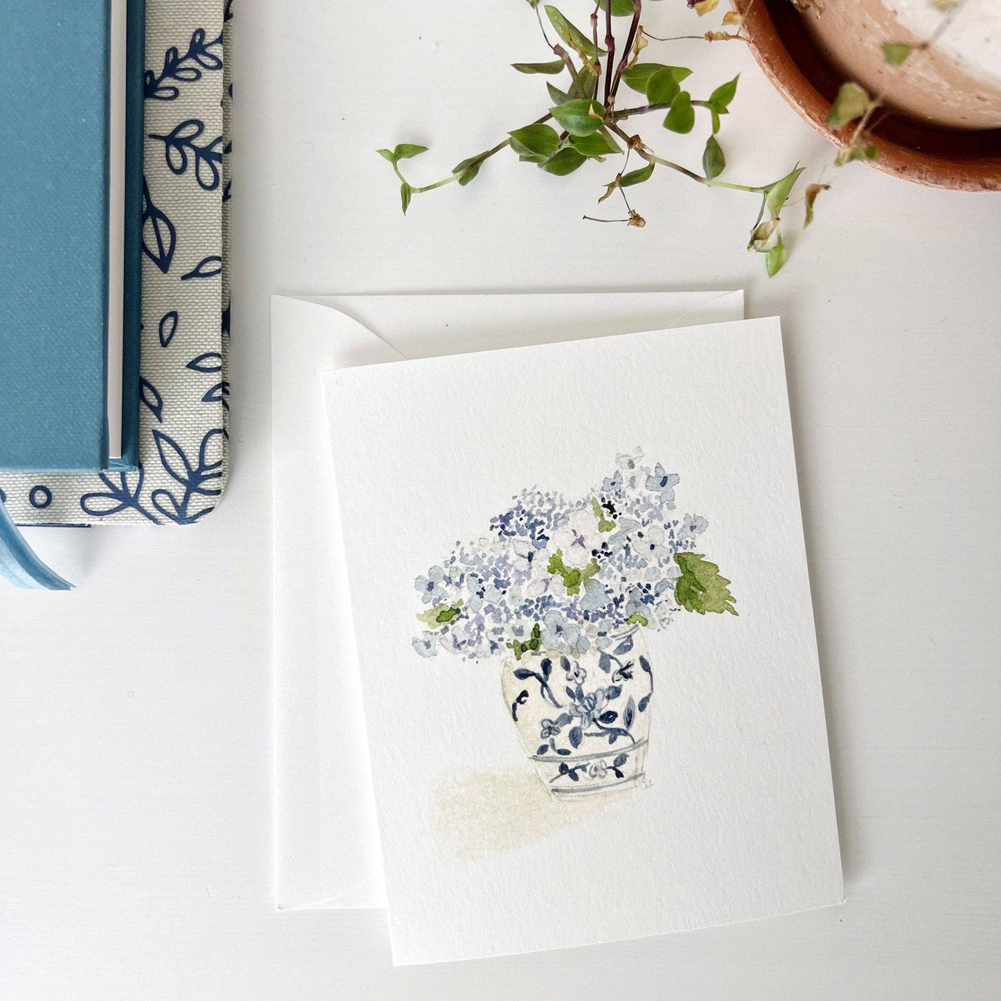 Hydrangea bouquet notecards