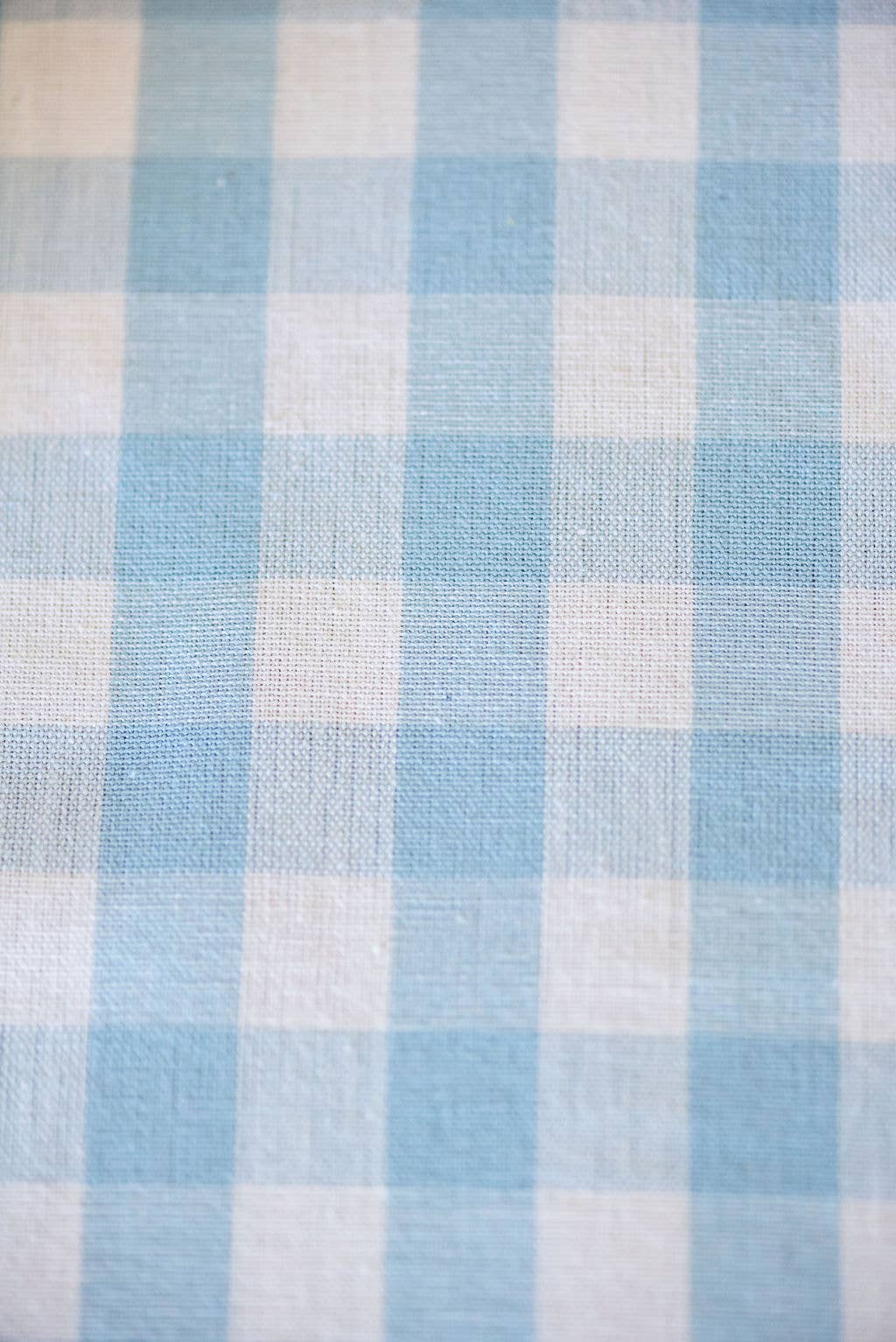 Galley and Fen - Blue Ruffled Gingham Tablecloth: 60" x 90"