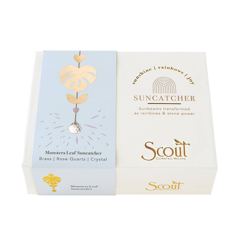 Scout Curated Wears - Suncatcher - Monstera Leaf/Rose Quartz