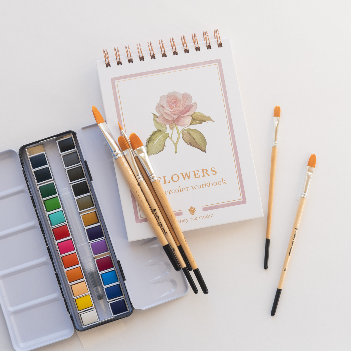 bailey rae studio - Flowers watercolor workbook