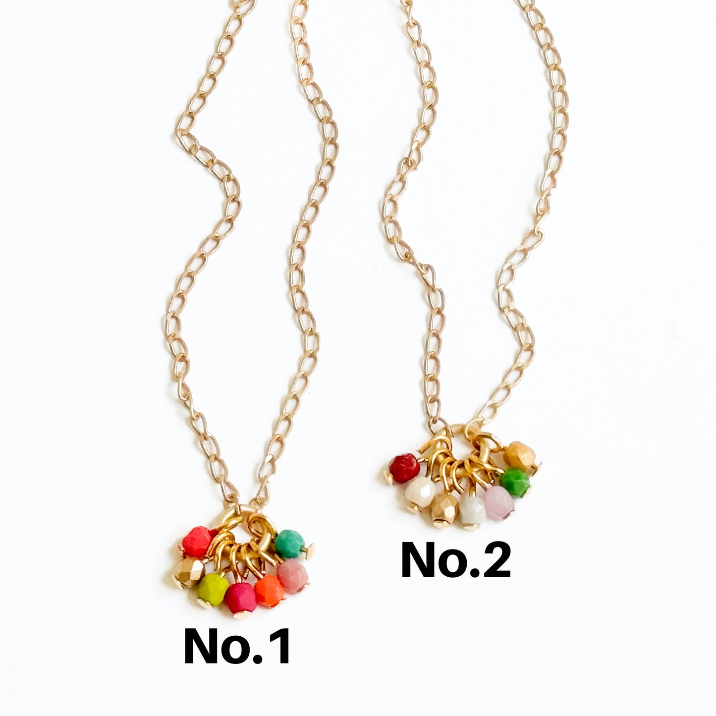 Nest Pretty Things - Dainty Gold Plated Necklace With Tiny Beaded Cluster Pendant