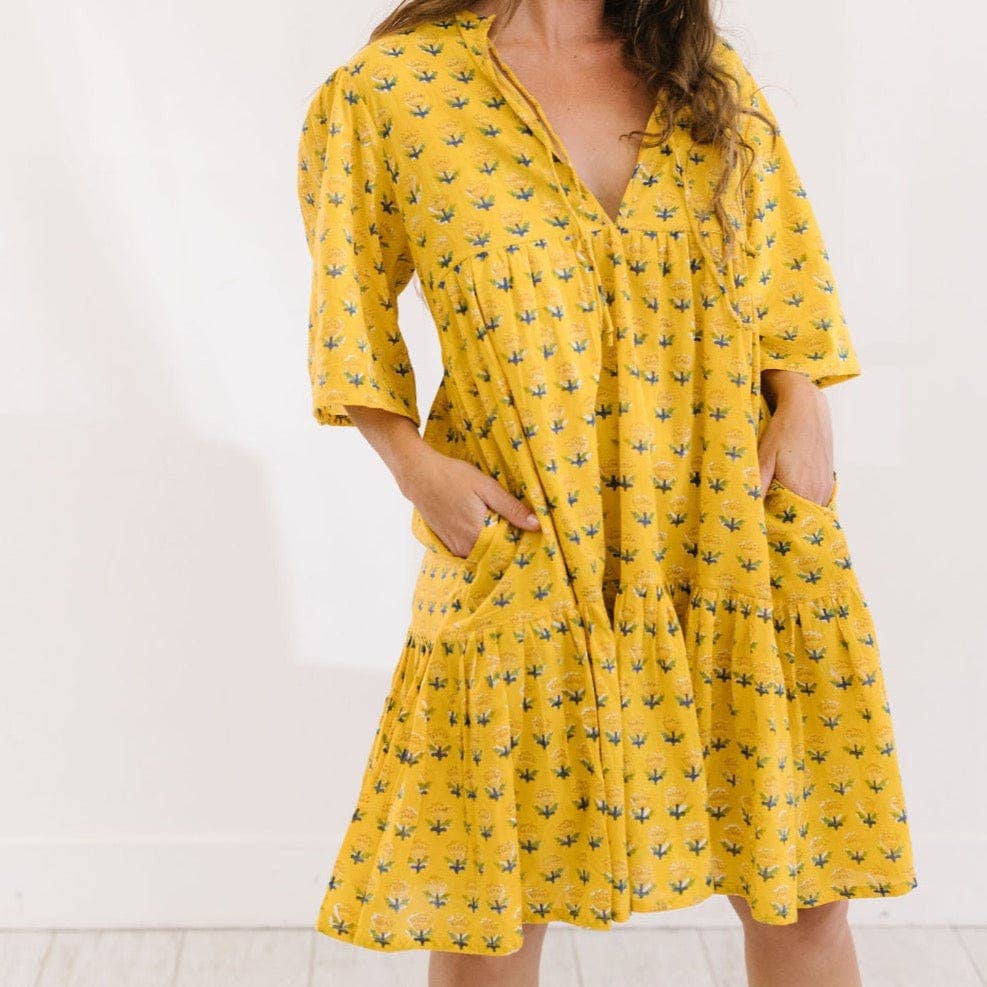 Sunshine Tienda - Yellow Marigold Bondi Dress: SM