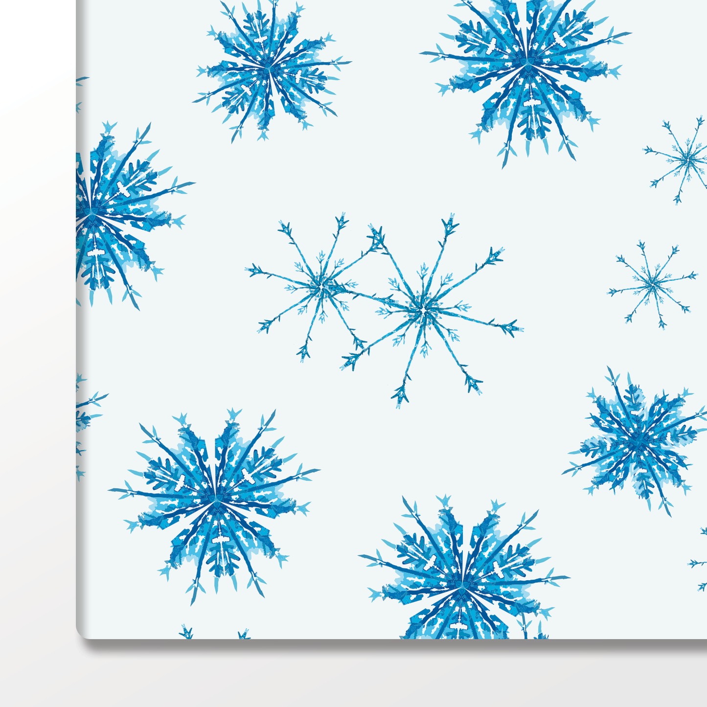 Ballard & Prescott - Blue Snowflake Wrapping Paper - Christmas Gift Wrap