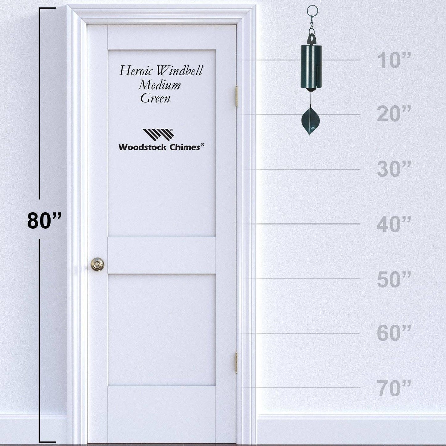 Woodstock Chimes - Heroic Windbell™ - Medium, Green