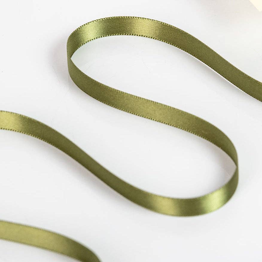 Little Ribbon Shop - Moss 106 Double Faced Satin Ribbon 100-Yard Roll