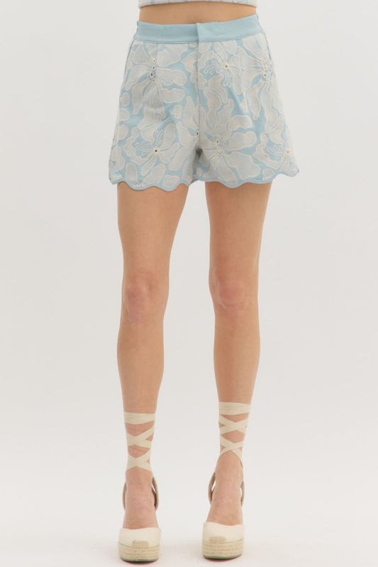 Ariel Floral Embroidered Short