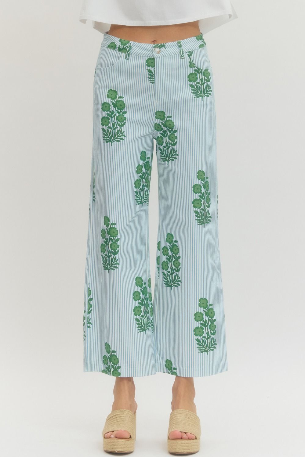 Claire Floral Wide-Leg Pants
