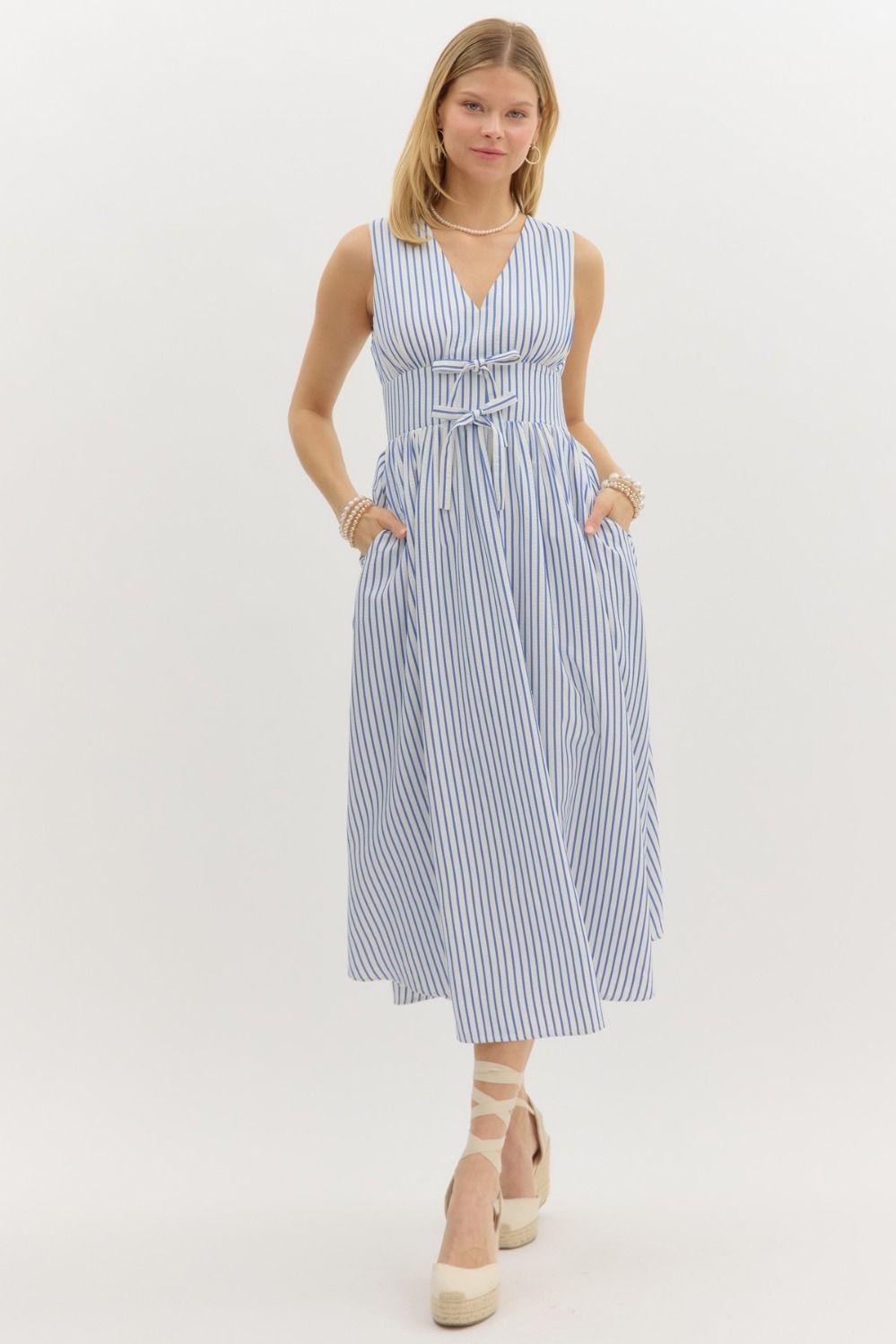 Simone Pinstripe Dress
