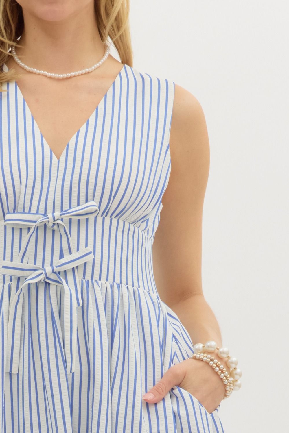 Simone Pinstripe Dress