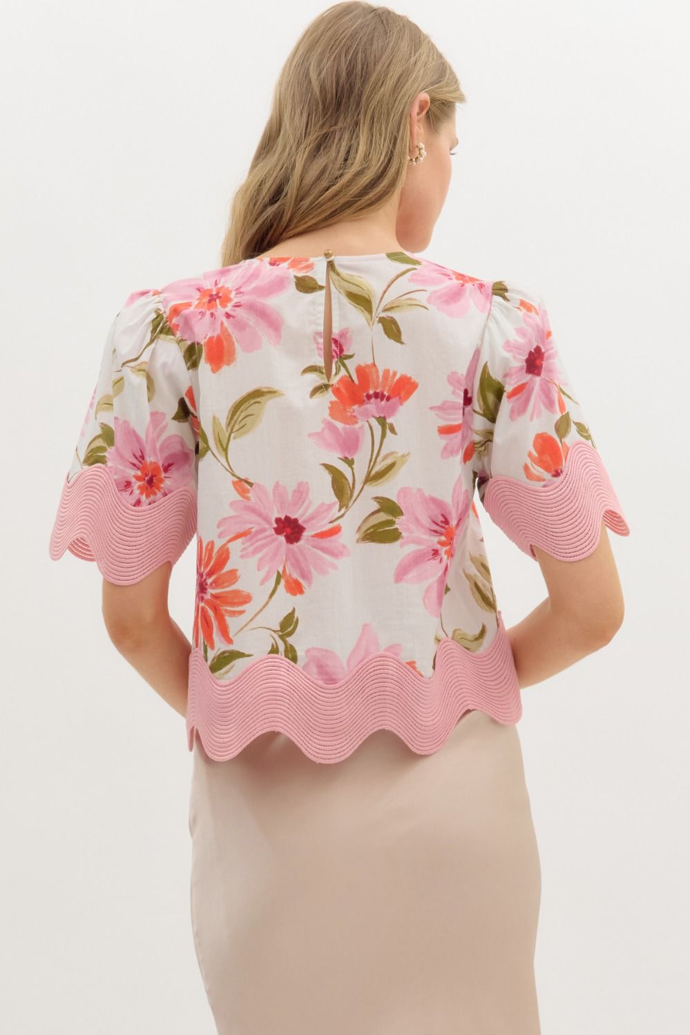 Arabella Blush Floral Print Top