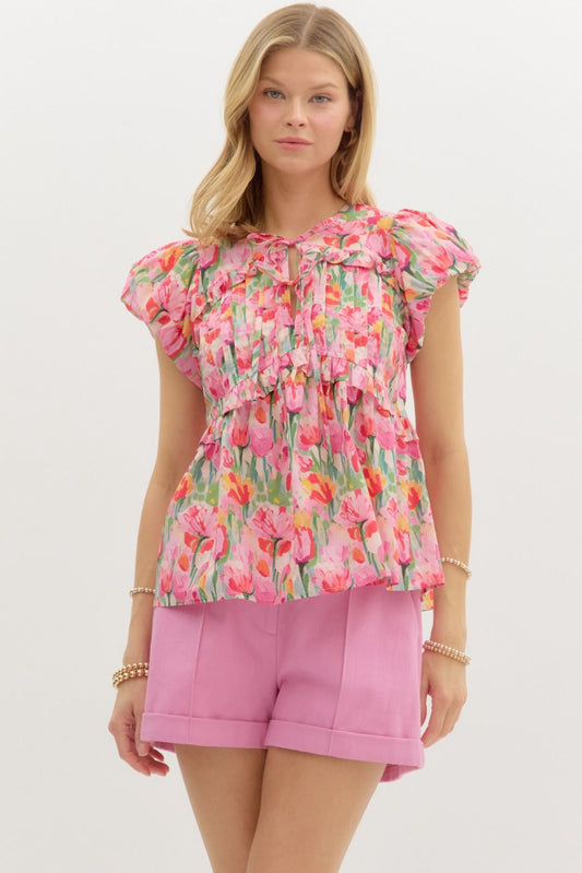 Elina Floral Top