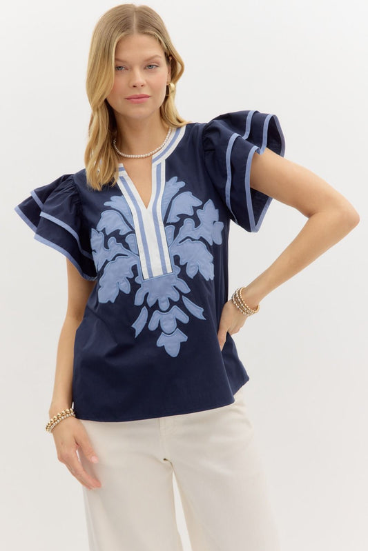 Camila Applique Top