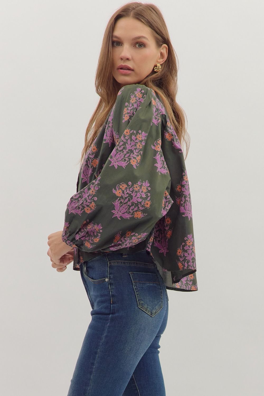 Fern Block Print Top