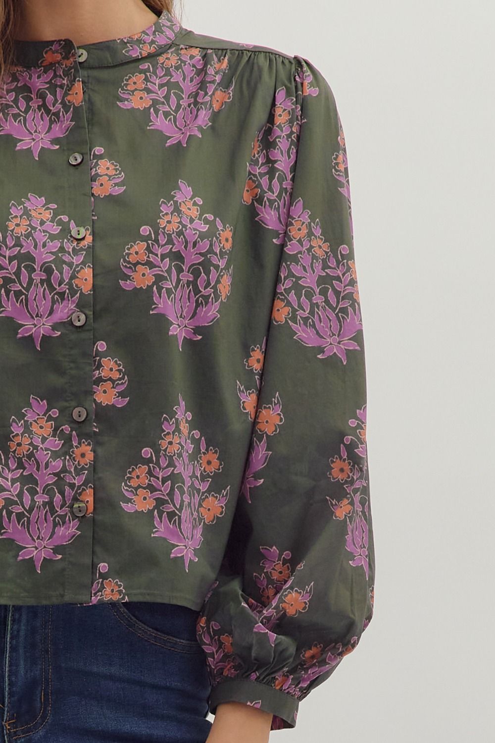 Fern Block Print Top