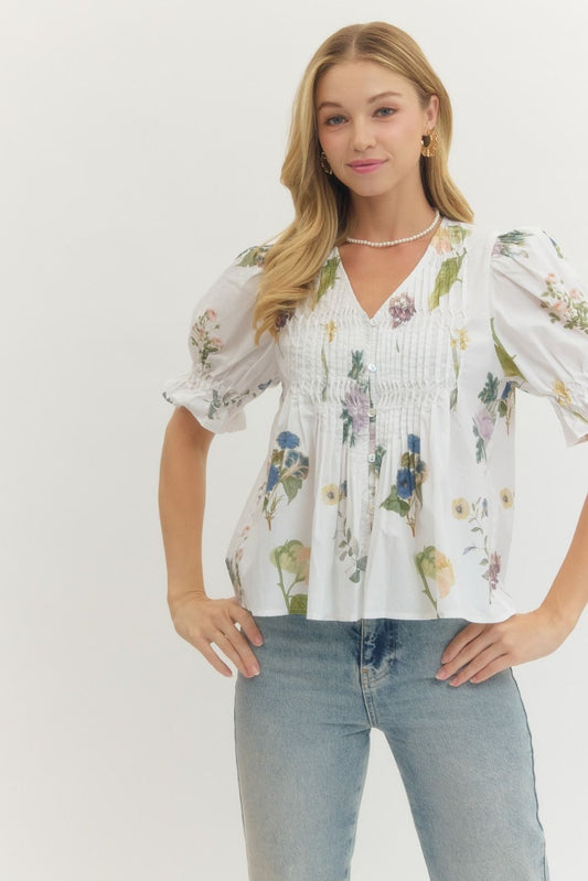 Millie Floral Puff Sleeve Blouse