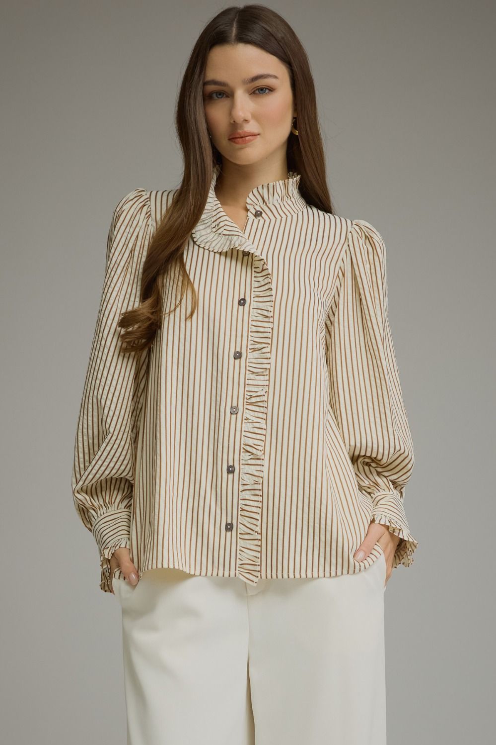 Merritt Balloon-sleeve Top