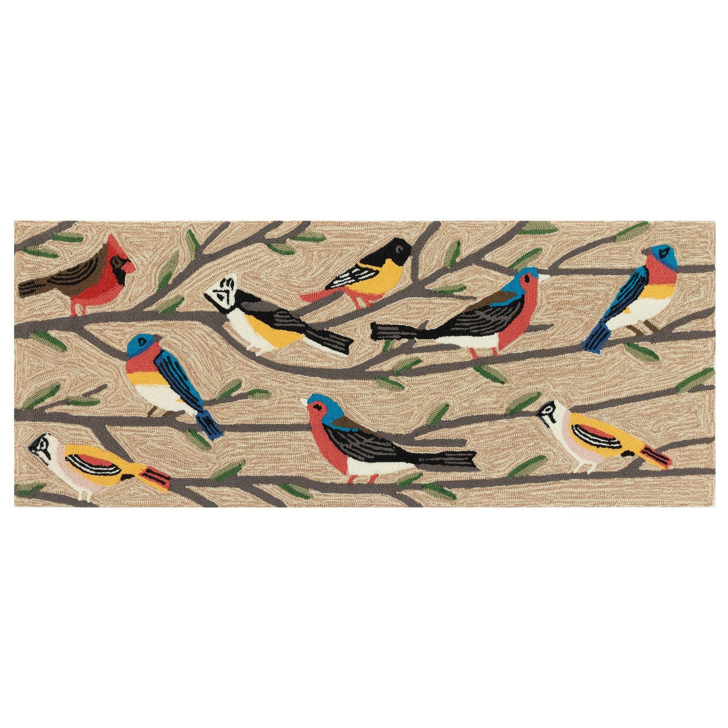 Liora Manne - Frontporch Birds Indoor/Outdoor Rug: Multi / 2' x 3' / Polyester; Acrylic