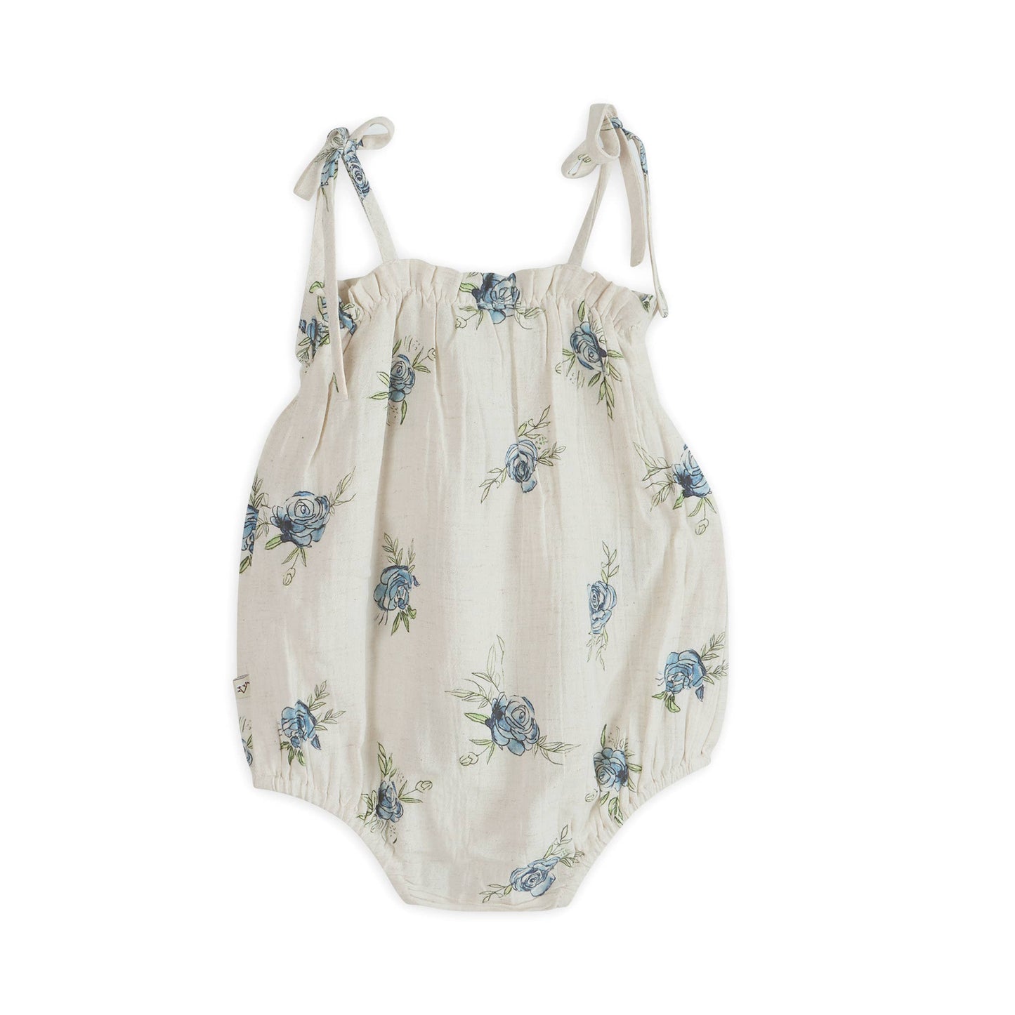 Viverano Organics - Anais Floral Baby Romper + Headband (Linen Blend)