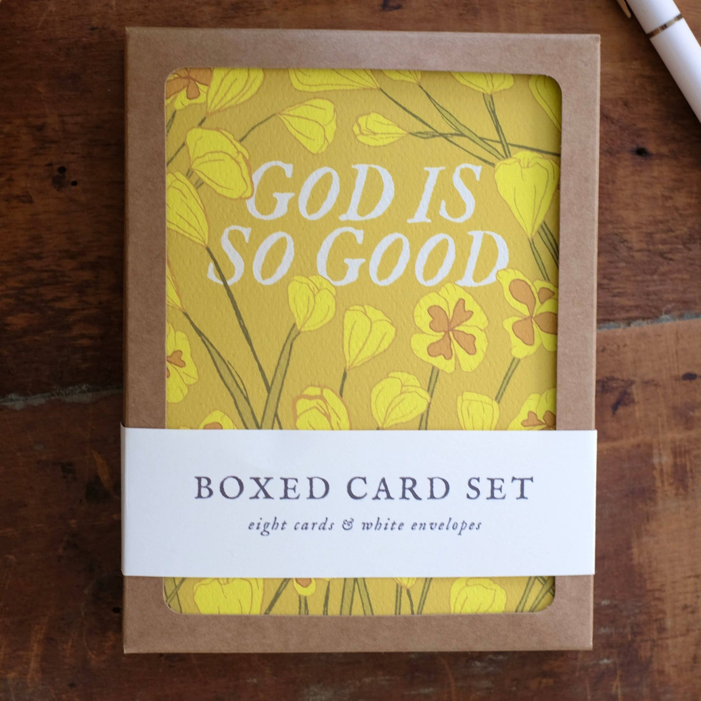 annalisa v. sawtell - God Is So Good | Yellow Poppies | Boxed Card Set of 8 | A2