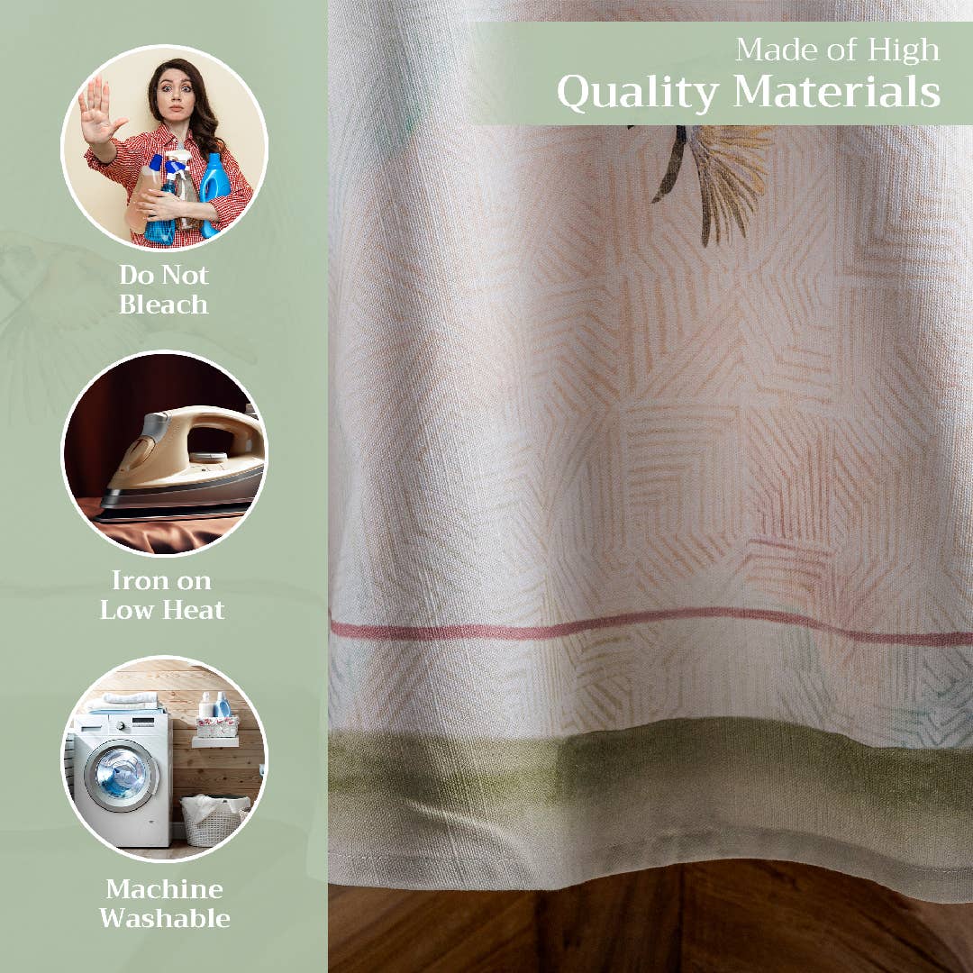 Maison d'Hermine - Design in Every Thread - Tablecloths 100% Cotton - 3 Shapes - Flying Birds