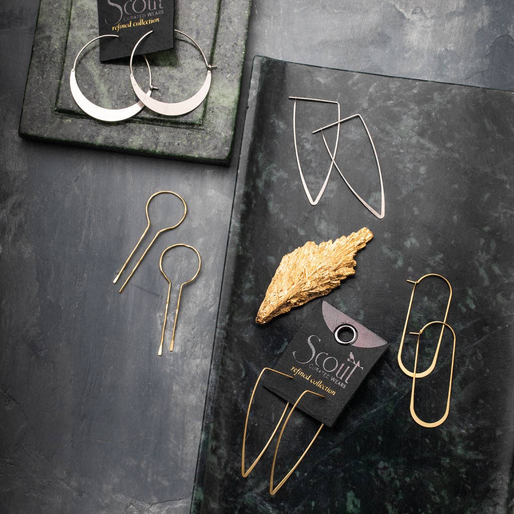 Scout Curated Wears - Refined Earring Collection - Cosmic Oval/Silver