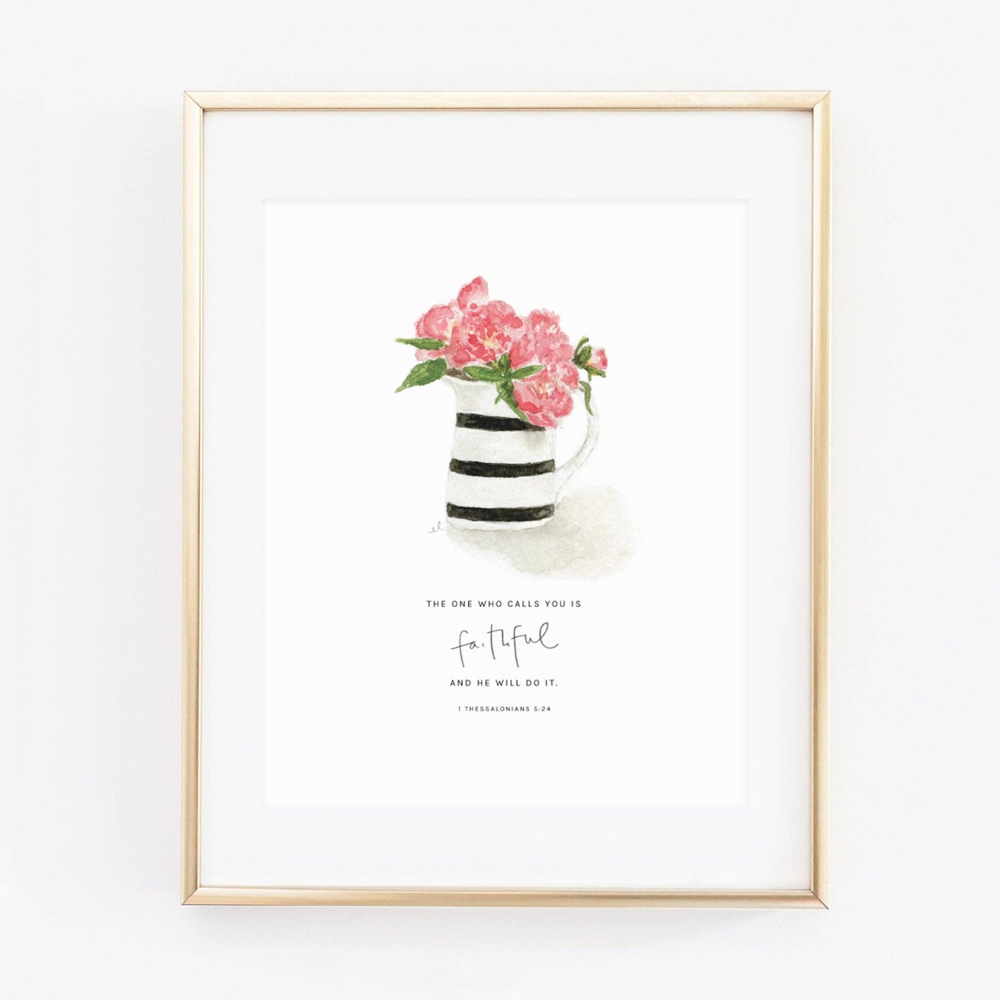 emily lex studio - 1 thessalonians 5:24 peonies scripture print