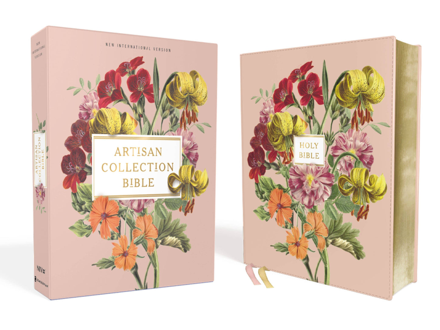 HarperCollins Christian Publishing - NIV Artisan Collection Bible Leathersoft Blush Floral
