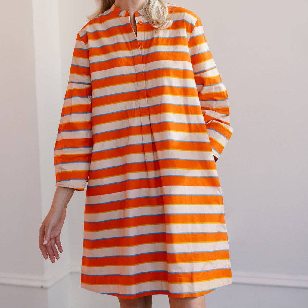 Hidalgo Stripe Milly Dress: L