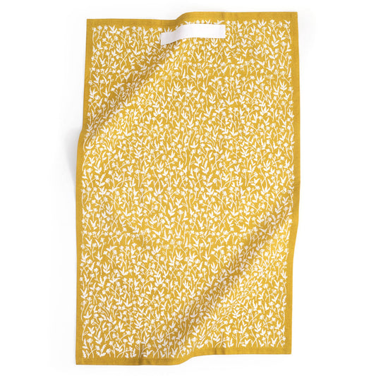 1canoe2 | One Canoe Two Paper Co. - Mustard Tiny Floral Kitchen Towel