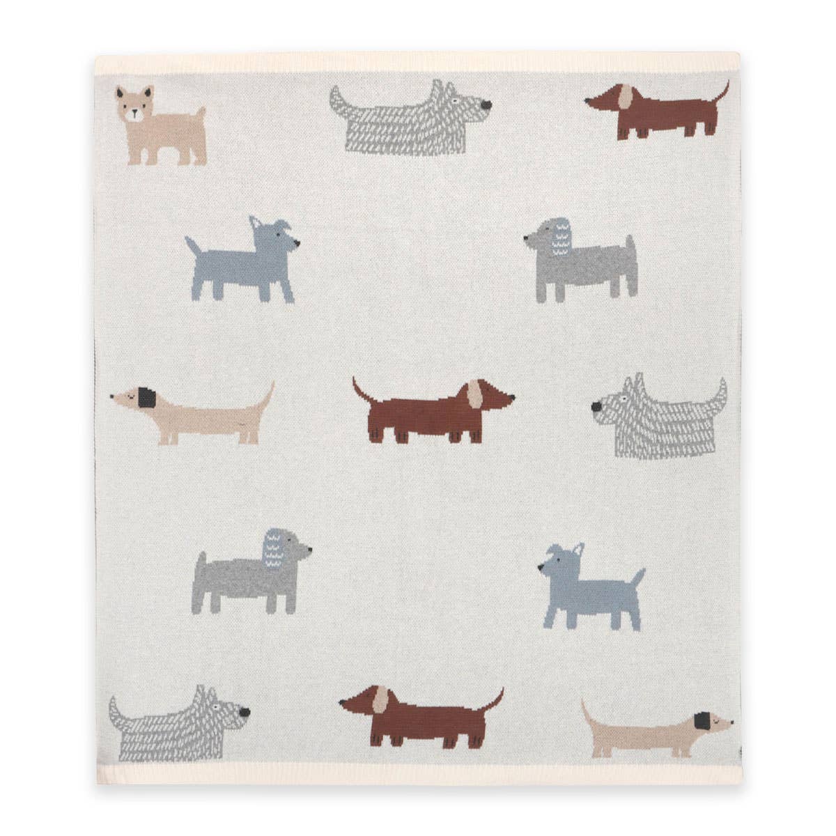 Viverano Organics - Buddy Dog - Organic Jacquard Sweater Knit Baby Blanket