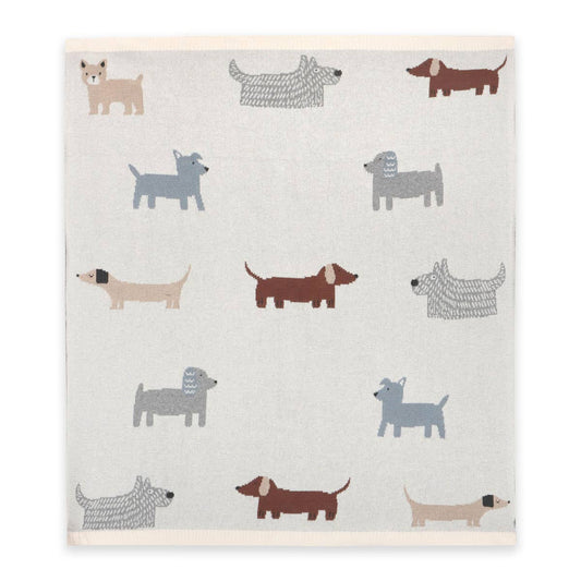 Viverano Organics - Buddy Dog - Organic Jacquard Sweater Knit Baby Blanket