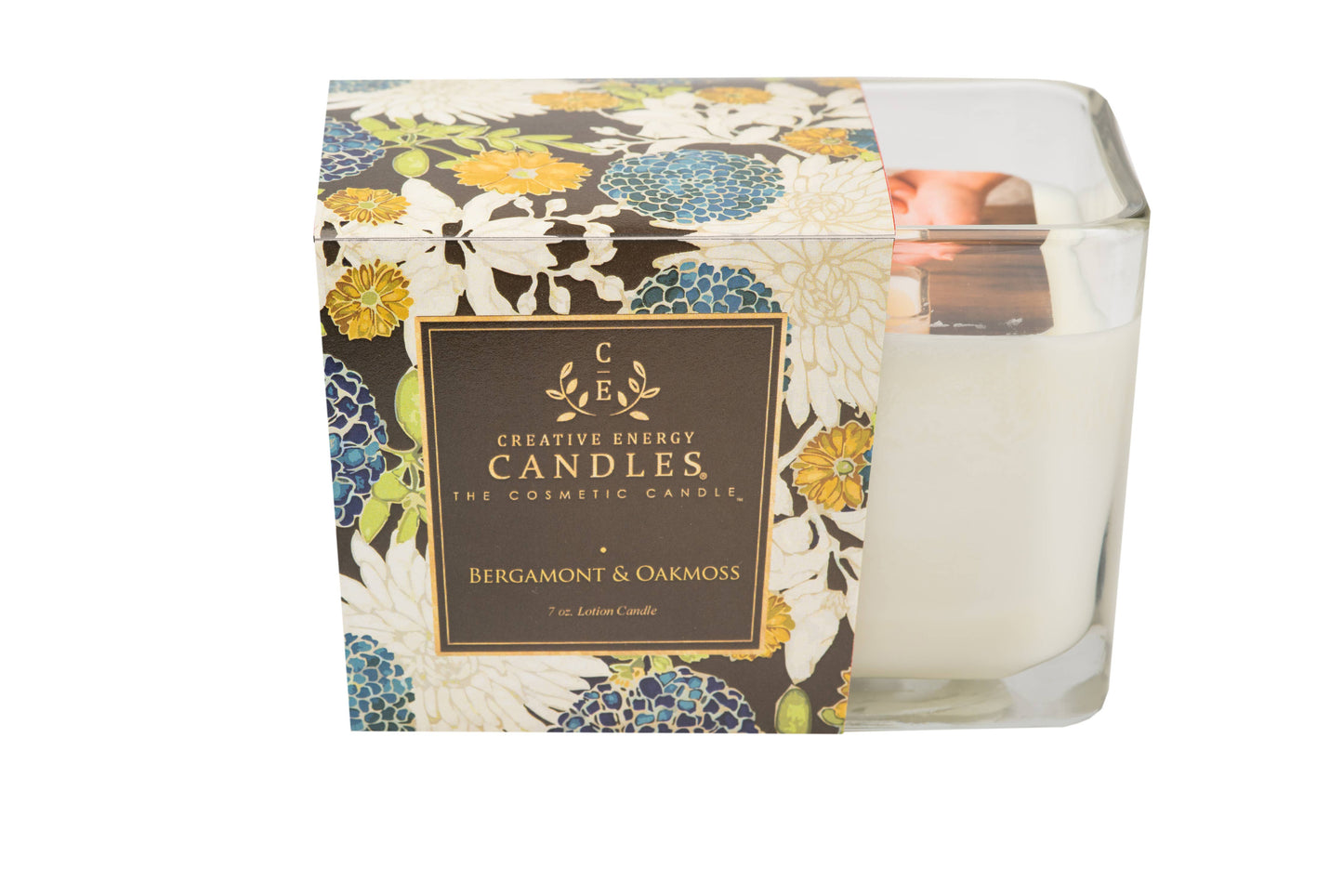 Creative Energy Candles - Bergamot &  Oakmoss: 2-in-1 Soy Lotion Candle: Medium - 6 oz