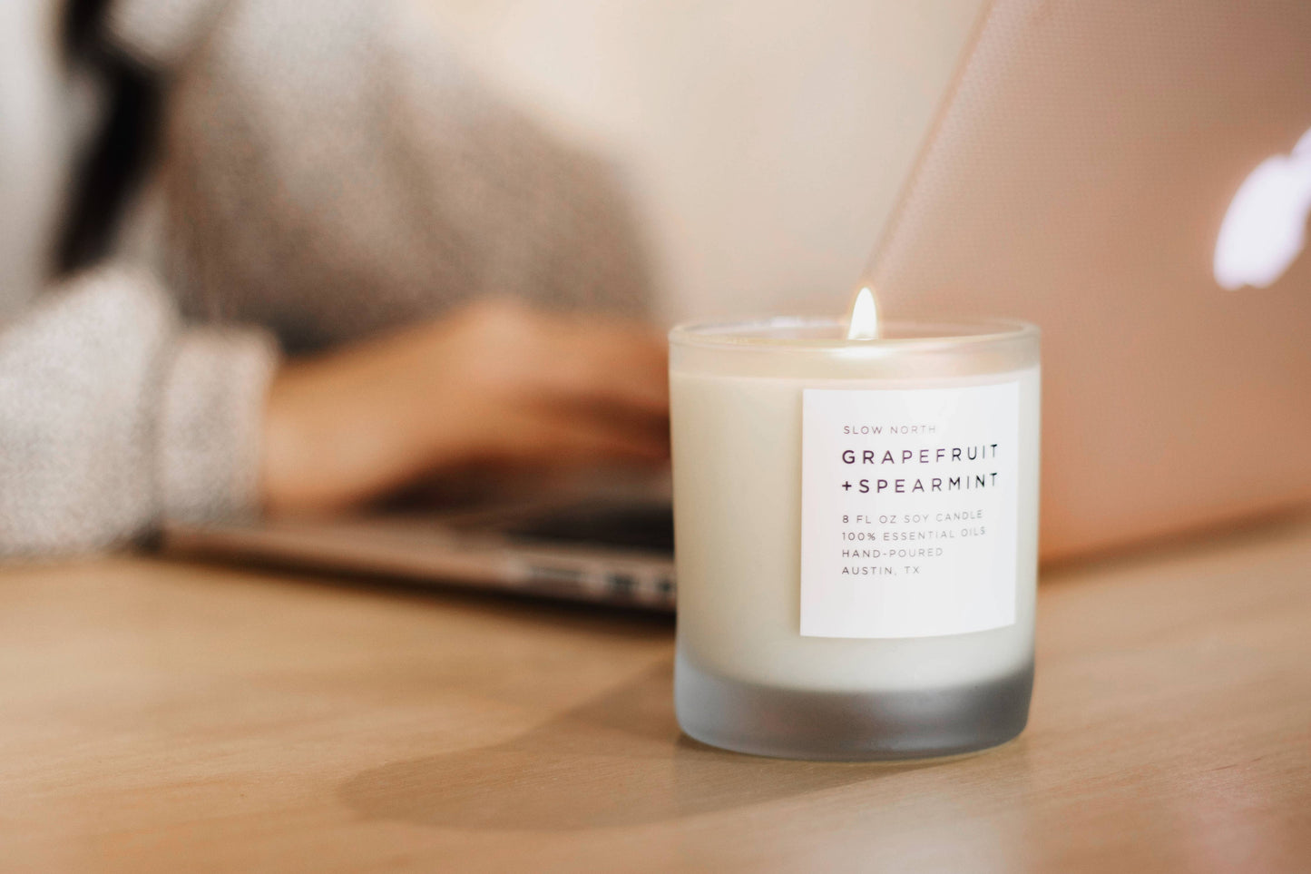 Slow North - Grapefruit + Spearmint Frosted Candle