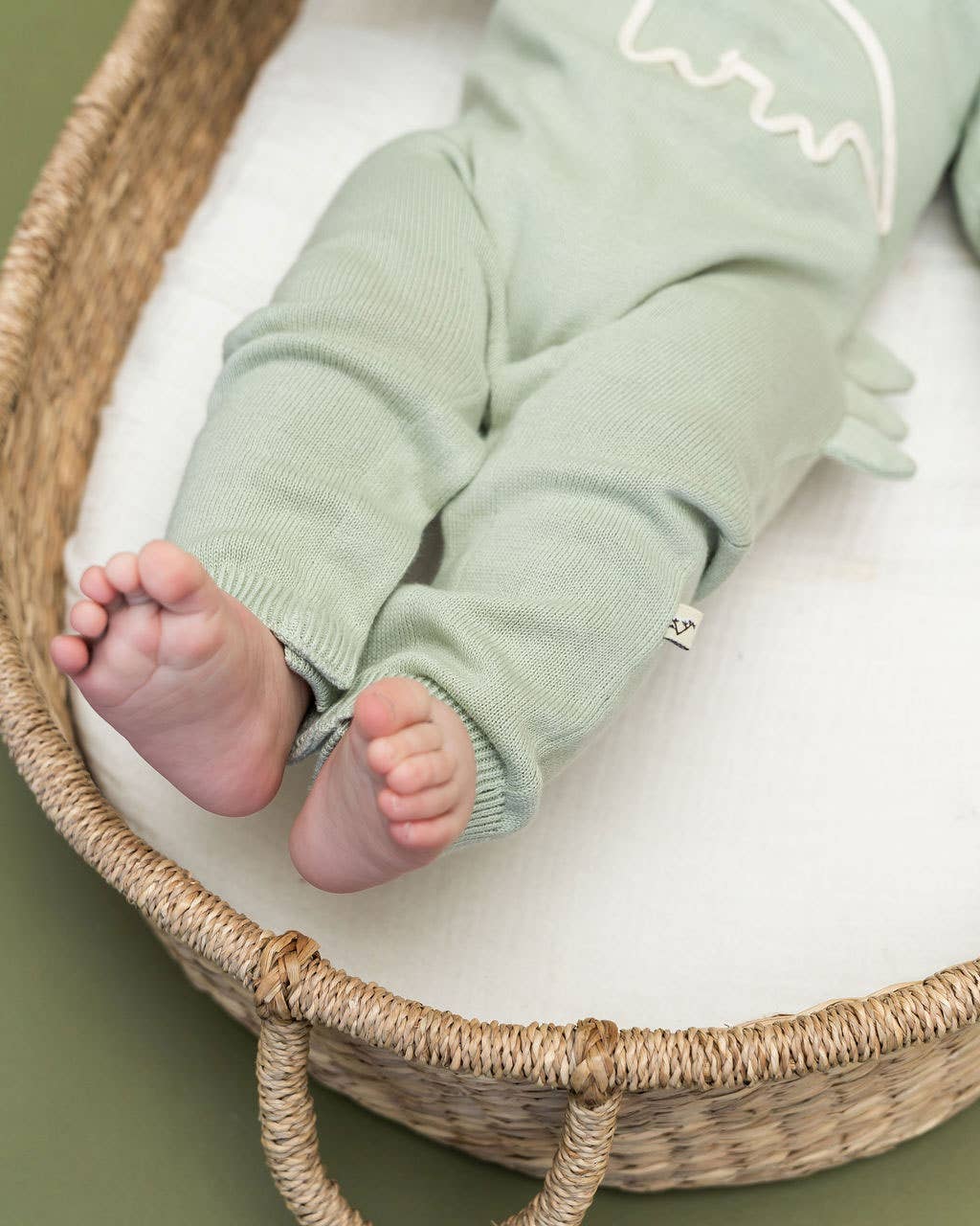 Viverano Organics - Dino Embroidered Baby Knit Jumpsuit (Organic Cotton)