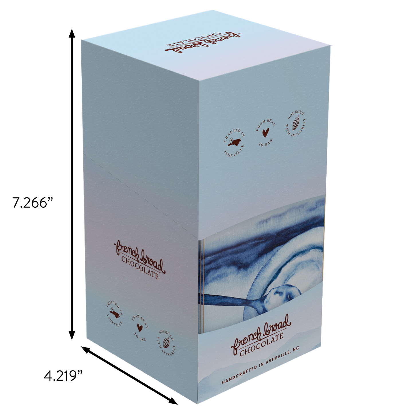 French Broad Chocolate - Whiskey Barrel with Smoked Salt Chocolate Bar 68% - 60g