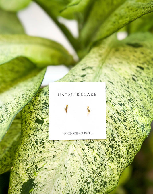 Natalie Clare Collections - Delicate Rose Stud Earrings